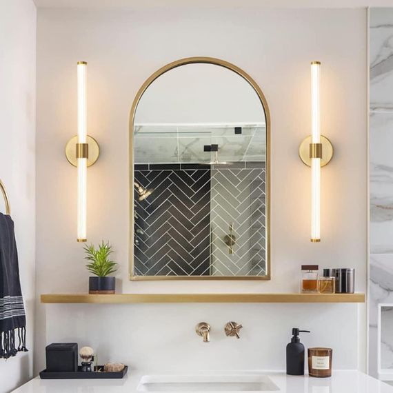 Светильник настенный LED, Бра золотистый 2W, 960 лм, 4000K современное освещение для ванной, спальни, гостиной | Зображення 6