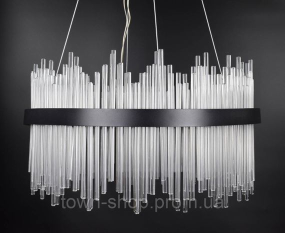 Люстра потолочная LED J881-600-bk Черный 50-180х60х60 см. | Зображення 1