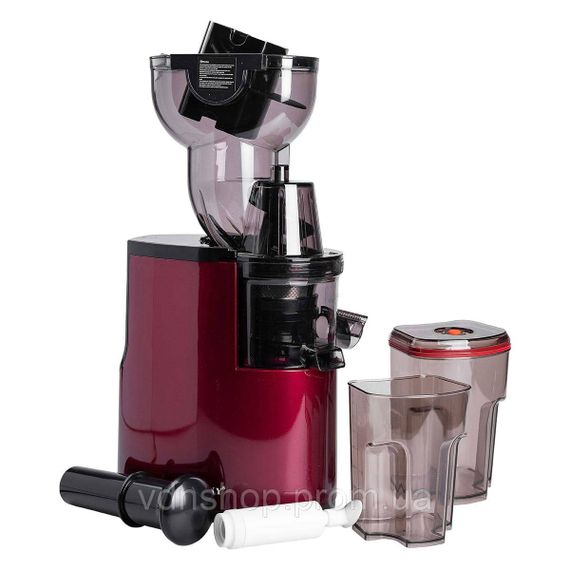 Соковижималка шнекова для томатів 300 Вт 2 швидкості Червоний Sokany JE-25 | Зображення 2