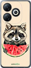 Чохол на Tecno Spark 20 Єнотик з кавуном "4605u-3435-2448"