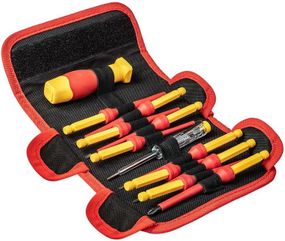 Викрутка Neo Tools Викрутка, бітотримач 1/4', 10 змінних вставок для робіт під напругою 1000 В, з тестером, SL, PH (01-308)
