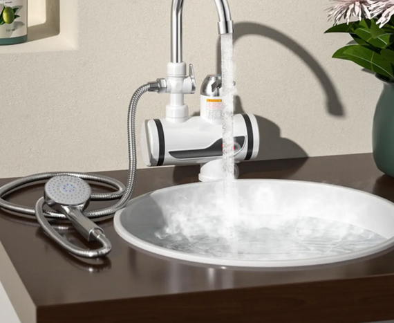 Кран-водонагреватель с душем нижнее подключение Instant electric heating water Faucet FT-001 | Зображення 3