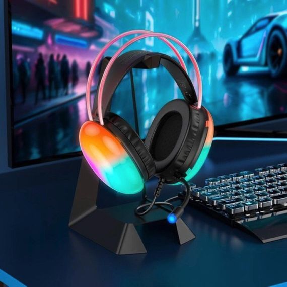 Навушники HOCO W109 Plus Rich USB7.1 channel gaming headphones Black | Зображення 7