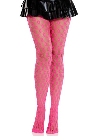 Колготки Leg Avenue Eyelet Net Tights Neon Pink One Size Sex Aura | Зображення 2