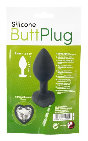 Анальна пробка із кристалом у формі серця sexstyle