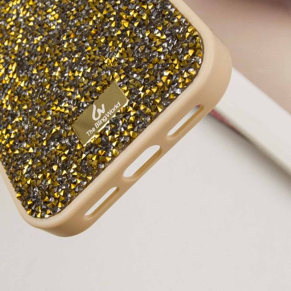 TPU чохол Bling World Rock Diamond для Apple iPhone 13 Pro (6.1") Золотий | Зображення 5