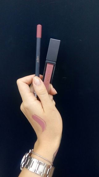 Жидкая матовая помада суперстойкая Aden Liquid Lipstick - №05 Nymph (7 ml) | Зображення 3