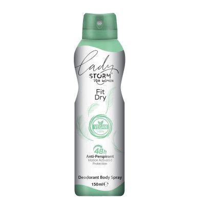 Женский дезодорант-антиперспирант LADY STORM для тела  Fit Dry 150 мл