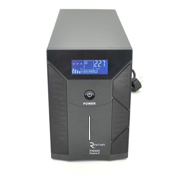ДБЖ Ritar RTM3000 (1800W) Proxima-D, AVR, 3st, 3xSCHUKO socket, 4x12V9Ah, metal Case Q1 (500 * 245 * 350) 21,8 кг (400 * 145 * | Зображення 1