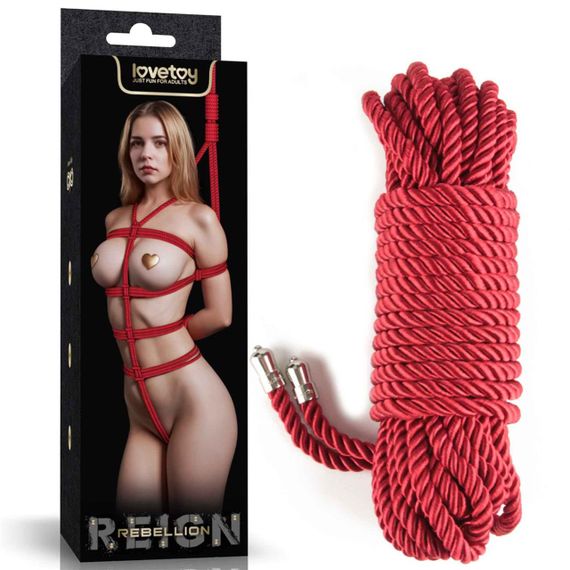 Мотузка - Rebellion Reign Red Bondage Rope, 10 м Sex Aura