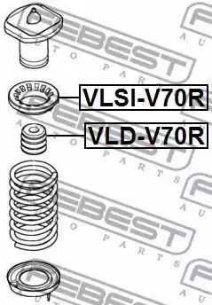 Відбійник амортизатора FORD S-MAX, VOLVO XC70, VOLVO V70, FEBEST (VLDV70R) | Зображення 3