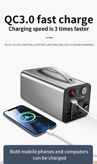 Портативна зарядна станція OKD180 45000мАг / Електростанція для дому / Power Bank / Повербанк 180Вт, 2хUSB, DC12V, | Зображення 2