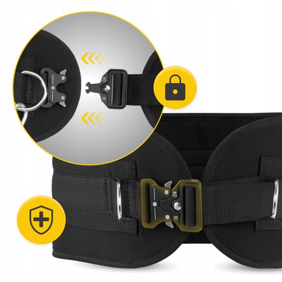 Пояс атлетичний для обтяження 4FIZJO Dip Belt 80 см Black (P-5905973402255) | Зображення 4