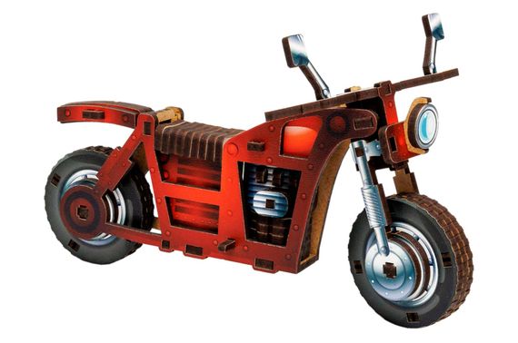 Конструктор дерев'яний Puz-00961"Turbo Bike" в кульку PuzzleOK | Зображення 3