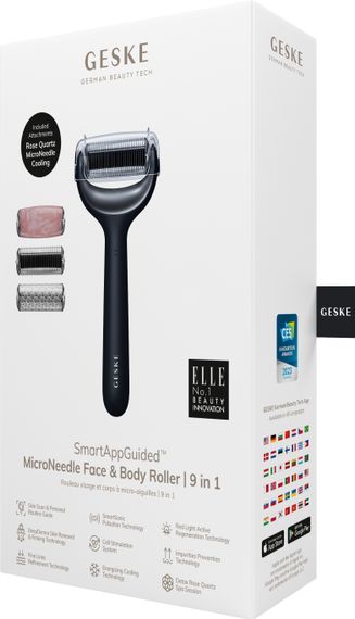 Ролер для голкової мезотерапії обличчя та тіла GESKE MicroNeedle Face&Body Roller 9в1 black | Зображення 7