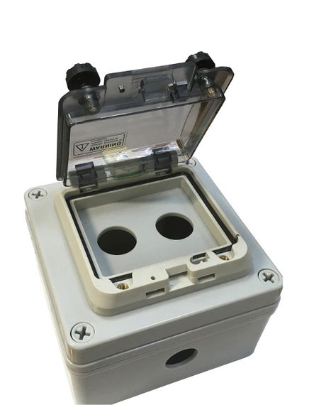 Корпус КП102 PRO IP65 для кнопок 2 место с прозрачной крышкой Ny95505368 | Зображення 1