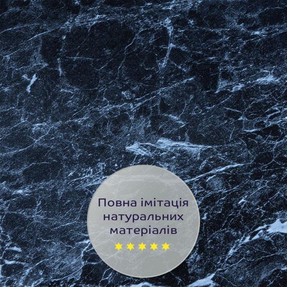 Декоративная ПВХ плита 600х600х3мм Черный мрамор (S) SW-00001625 | Зображення 4