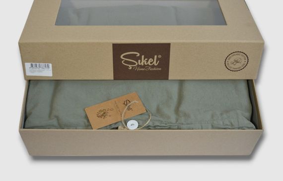 Постільна білизна Sikel Stonewashed Soho 200 х 220 см Yesil | Зображення 3