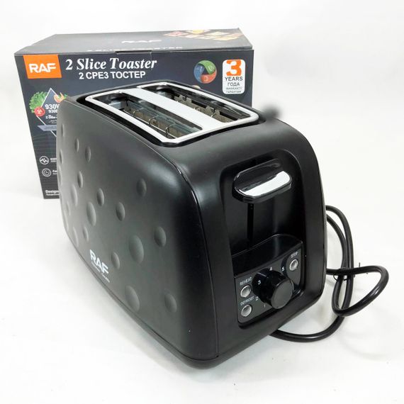Тостер для кухни бытовой RAF R.502 930 Вт, Кухонный тостер для бутербродов компактный ES-97 | Зображення 9