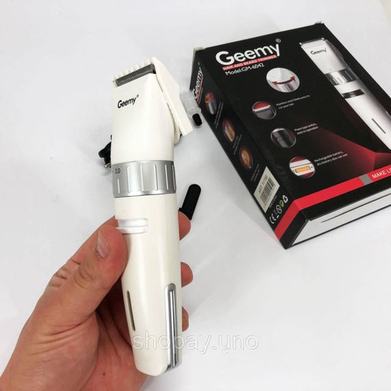 Машинка для точної стрижки бороди і волосся Gemei GM-6042 белый, Машинка для стрижки волосся без шуму IW-10 | Зображення 9