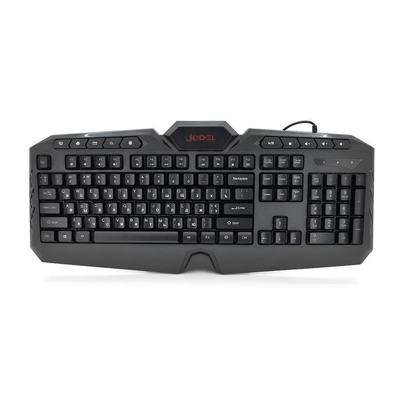 Клавиатура с подсветкой USB JEDEL K504, довж. кабеля 170см, (483х188х35мм) Black