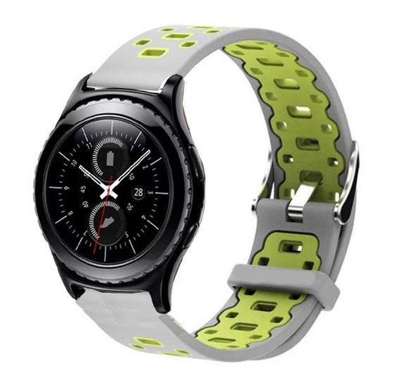 Спортивний ремінець Primo Perfor Classic для годинника Samsung Gear S2 Classic SM-R372 / R735 - Grey&Green