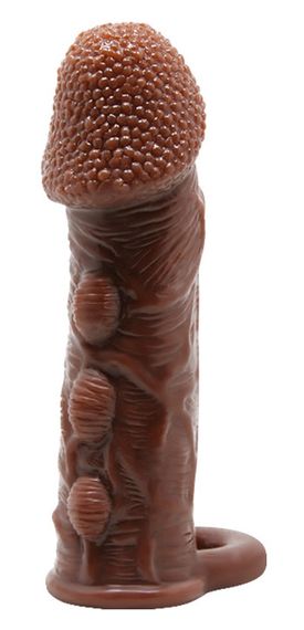Насадка - презерватив Brave Man, BI-016012 ( коричнева ) Sex Aura | Зображення 2