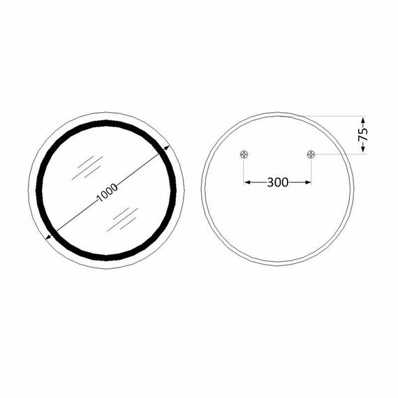 Дзеркало Qtap Taurus R1000 з LED-підсвіткою Touch, з антизапотіванням, з диммером QTTAUR100049004 | Зображення 1