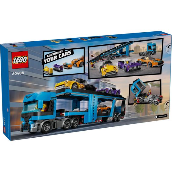 Конструктор LEGO City Вантажівка-транспортер зі спортивними авто (60408) | Зображення 7