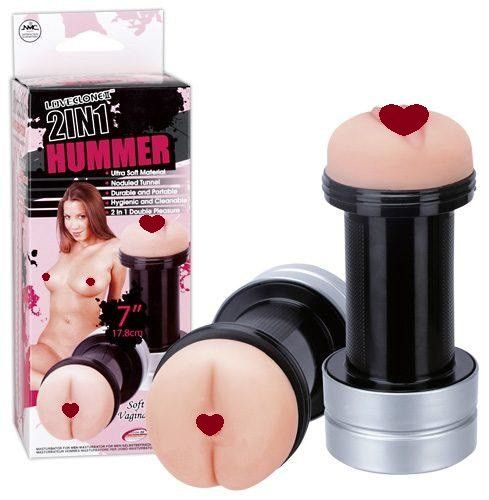 Мастурбатор подвійний 2in1 Hummer Anus/Vag Sex Aura