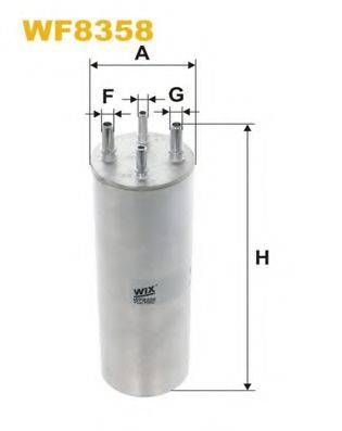 Фільтр палив. VW T5 WF8358PP985 (вир-во WIX-FILTERS) WIX FILTERS WF8358 на VW KOMBI / CARAVELLE V автобус (7HB, 7HJ, 7EB, 7EJ, 7EF)