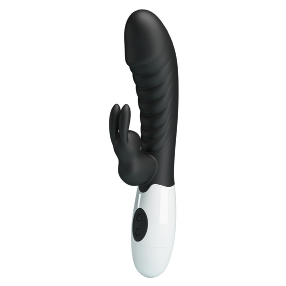 Вібромасажер для стимуляції точки G та клітора Pretty Love - Naughty Bunny Black, BW-500071-A3 Sex Aura | Зображення 1