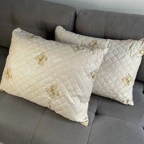 Подушка стеганая из натуральной овчины Leri Max Pure Wool 21509 70х50 см бежевая