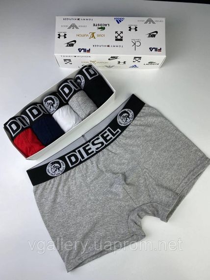 Подарунковий набір чоловічих трусів DIESEL в коробці - ціна поштучно | Зображення 7
