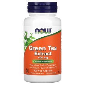 Зелений чай NOW Foods Green Tea Extract 400 mg 100 Veg Caps