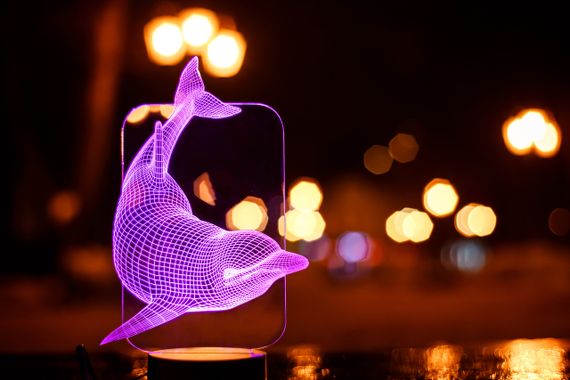 Змінна пластина для 3D ламп "Дельфін" 3DTOYSLAMP | Зображення 1