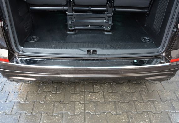 Накладка на задній бампер Omsa Глянець (1 двері, нерж) для Volkswagen T6 2015-2024, рр | Зображення 2
