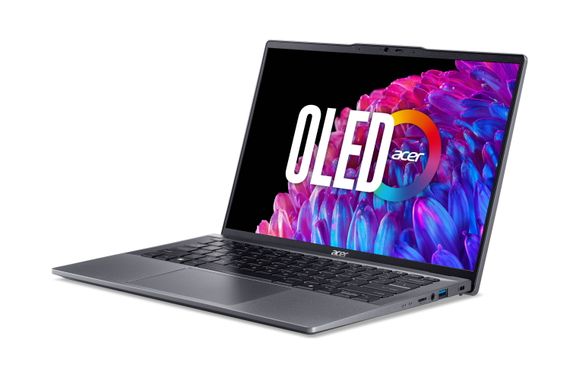 Ноутбук Acer Swift Go 14 SFG14-63 14' 2.8K OLED, AMD R7-8845HS, 32GB, F1TB, UMA, Lin, сірий (NX.KYLEU.005) | Зображення 1