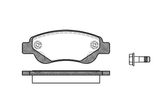 Колодки гальмівні peugeot 107/citroen c1 05-, WOKING (P1077300) | Зображення 2