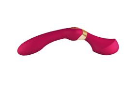 Вібромасажер Shunga Zoa Raspberry, двосторонній