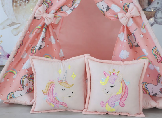 Вигвам Unicorn БОН БОН Полный комплект  ( коврик Бонбон+подушки) Индивидуальный набор | Зображення 4