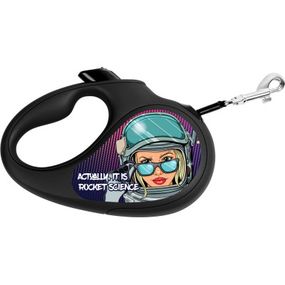 Поводок для собак WAUDOG R-leash "Ракетостроение" XS до 12 кг 3 м черный (8123-0124-01)