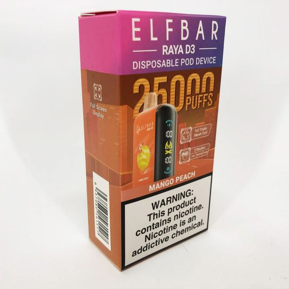 Elf Bar Raya D3 25000 смак Манго Персик (Mango Peach) | Зображення 3