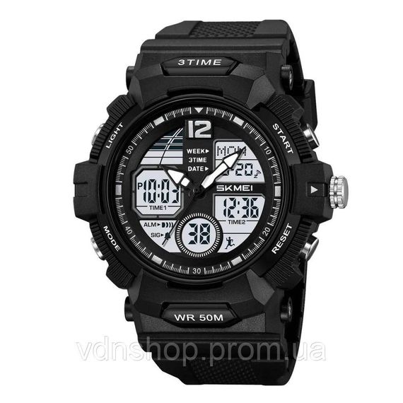 Чоловічі водостійкі кварцові годинники SKMEI 2354BK, Спортивні міцні годинники Армійські топ RK-60 | Зображення 1
