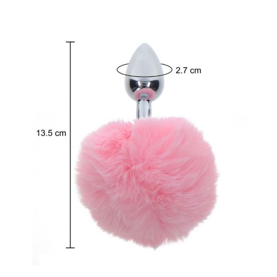 Анальна пробка з кролячим хвостиком Taboom Bunnytail Buttplug, рожевий Sex Aura | Зображення 2