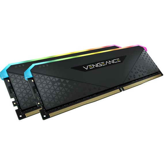 Модуль пам'яті для комп'ютера DDR4 16GB (2x8GB) 3200 MHz Vengeance RGB RS Black Corsair (CMG16GX4M2E3200C16) | Зображення 2