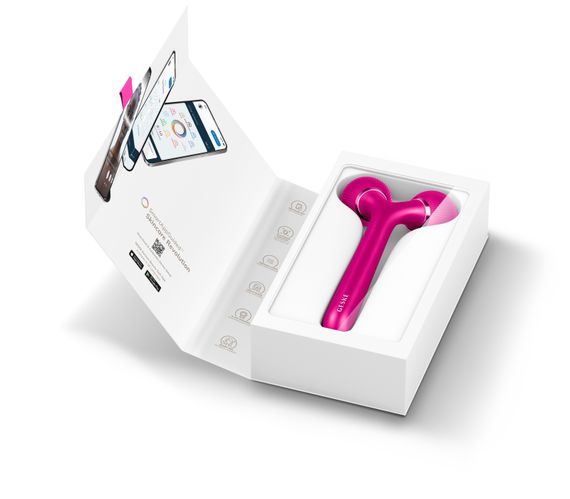 Електронний ультразвуковий ролик для обличчя та тіла GESKE Sonic Facial&Body Roller 4в1 magenta | Зображення 8