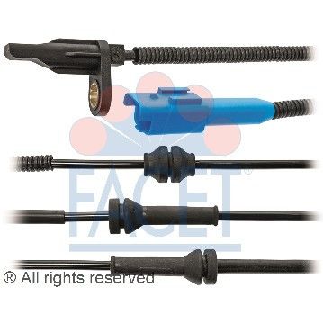 Датчик ABS передний Citroen C2/C3 / Peugeot 1007 02-, Facet, 21.0062,
