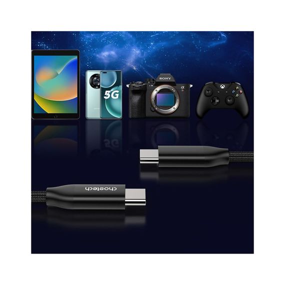 Дата кабель USB-C to USB-C 2.0m USB 3.1 Gen2 240W (50V/5A) Choetech (XCC-1036) | Зображення 5