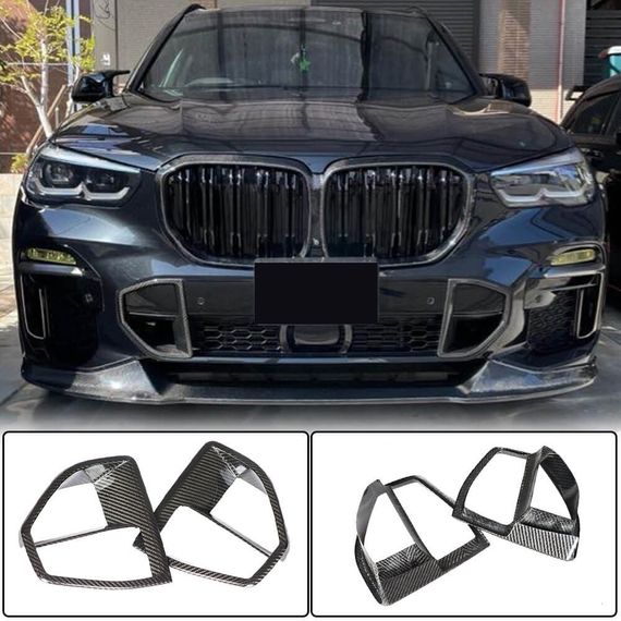 Карбонові вставки в передній бампер (для M-Sport, 2019-2022) для BMW X5 G05 2019- рр | Зображення 2
